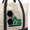 Delta State University Primary Logo Canvas Tote Bag With External Pocket, Reusable Shoulder Bag for Shopping, School, Beach - 2 of 4