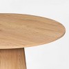 5-Piece Round Dining Table Set, 46'' Pedestal Table with 4 Rattan Cane Back Dining Chairs, Modern Farmhouse & Boho Kitchen Set-Maison Boucle - 4 of 4