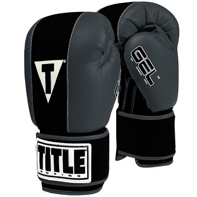 Title Boxing Gel Fitness Hook and Loop Washable Gloves 2.0 - Black/Dark Gray