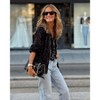 Women's Sequin Bomber Jacket Short Zip-Up Party Casual Outerwear - 3 of 4