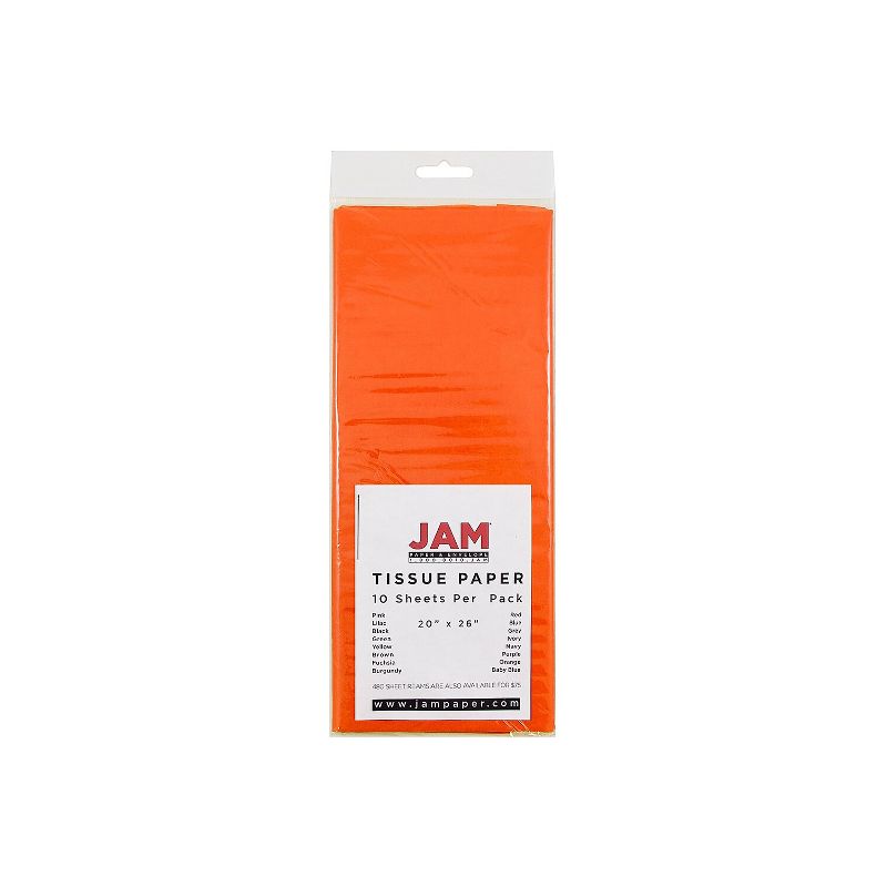 JAM Paper Gift Tissue Paper Orange 10 Sheets/Pack 1152361, 1 of 4