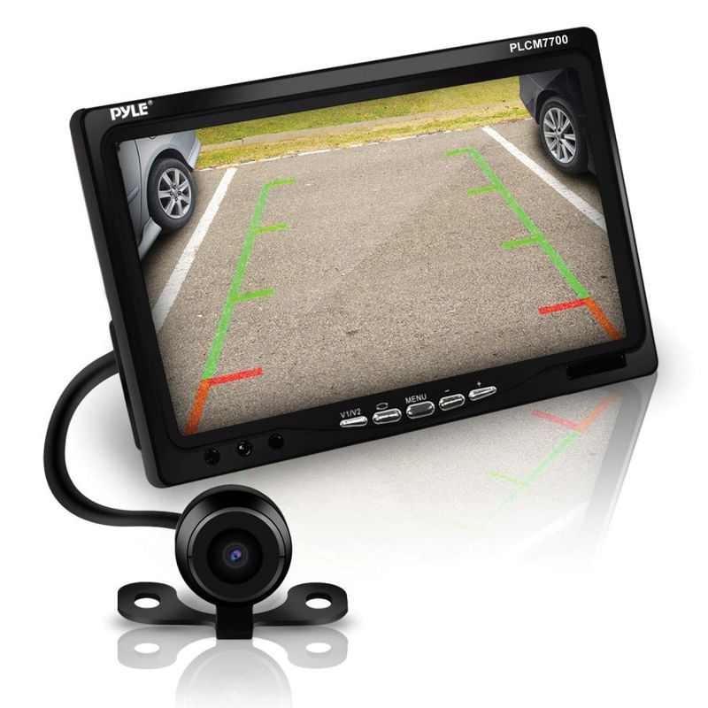 Pyle® Car Backup System with 7-Inch Monitor and Bracket-Mount Backup Camera with Distance Scale Line, 3 of 9