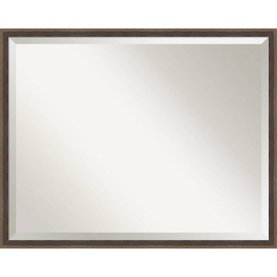Hardwood Wedge Framed Bathroom Vanity Wall Mirror - Amanti Art