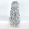 Unique Bargains Women's Curly Wigs 28" Gray with Wig Cap Long Hair - 4 of 4