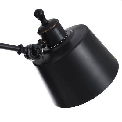 Adjustable Russet Bronze and Black Metal Desk Lamp
