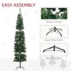 Aghana Digitals 9.5ft Slim Green Christmas Tree with 1132 Realistic Tips, Pine Cones, Flame - 3 of 4