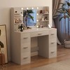 LACOO 43" Makeup Vanity with Mirrorand Adjustable Lights - 2 of 4