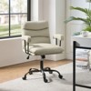 Barnaby Modern Faux Leather Swivel Office Chair with Casters|HULALA HOME - 3 of 4