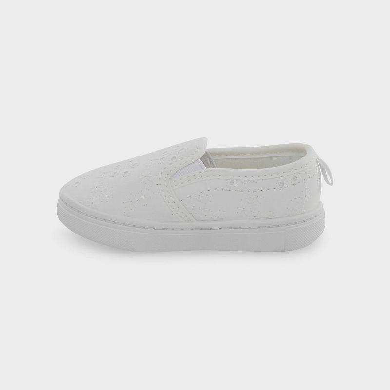 Carter's Just One You® Toddler First Walker Eyelet Slip-On Sneakers - White, 3 of 6