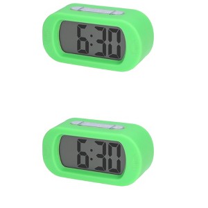 REGALWOVEN 2 Pcs Digital Battery Powered Big Numbers Display Oval Alarm Clock 5.4 x 2.6 x 2 Inches - 1 of 4