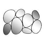 Metal Bubble Cluster Oval Wall Mirror Black - Olivia & May
