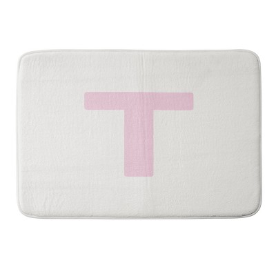 Deny Designs April Lane Art Block Monogram Memory Foam Bath Mat