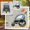 3-in-1 Bike Trailer for Kids, Running Stroller with 2 Seats, Jogging Cart with 5-Point Harness, Storage Units - 3 of 4
