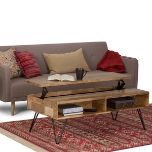 NicBex Vintage Coffee Table with Storage,2-Tier Lift-Top Wooden Table with Hidden Shelves,Convertible End Table for Living Room - 1 of 4