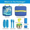 LunaLulinlk Kids Lunch Box Thermal Lunch Container with Insulated Storage Bag 2 Compartments Spoon Fork Case Food-safe Spill-resistant - 2 of 4