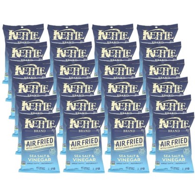 Kettle Brand Sea Salt and Vinegar Air Fried Potato Chips - Case of 24/1.7 oz