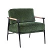 CAVINAS 27.56" Modern Accent Chair, Upholstered Arm Chair with Plush Cushions, Minimalist Metal Frame, and Wooden Armrest Design - 3 of 4