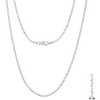 Steeltime unisex sterling silver 24" cuban link chain necklace. Color Options: Silver, Gold - 3 of 3