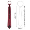 Elerevyo Men's Pre-Tied Texture Adjustable Zipper Neckties for Formal - 2 of 4