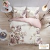 Okak Queen/King 3-Piece Chic Large Floral Printed Bed Duvet Cover Set with Trims,Comfortable Coverlet Bedding Sets,Machine Washable - 3 of 4