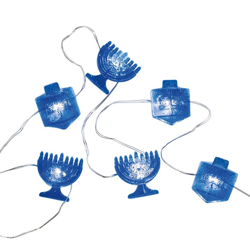 Rite Lite 20 Battery Operated Blue Micro LED Hanukkah Micro String Lights - 6 ft Silver Wire, 3 of 4