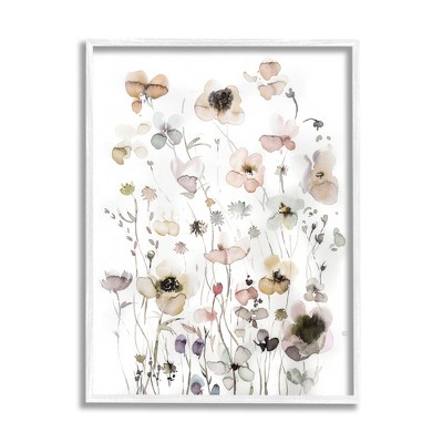Stupell Industries Soft Cottage Florals Framed Giclee Art