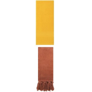 REGALWOVEN 2 Packs Solid Textured and Tassels Soft Absorbent Decorative Hand Towel - 1 of 4
