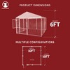 Lucky Dog STAY Series Black Powder Coat Steel Frame Villa Dog Kennel with Waterproof Canopy Roof and Single Gate Door - 3 of 4