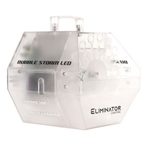 Eliminator Lighting Bubble Storm LED Indoor Outdoor Portable Electric Color Changing DJ Bubble Machine with Multi Color Effect and Power Cord - 1 of 4