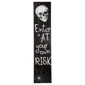 Northlight 36" Enter at Your Own Risk Wooden Halloween Porch Board Sign Decoration