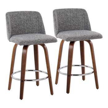 Set of 2 Toriano Upholstered Counter Height Barstools - Lumisource