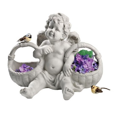 Design Toscano Basket Of Treats Cherub Statue - Off-White