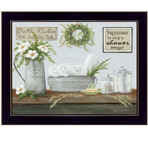 HomeRoots Fresh Towels Black Framed Print Wall Art - 1 of 3
