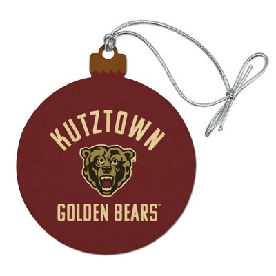 Kutztown Bear Wood Christmas Tree Holiday Ornament