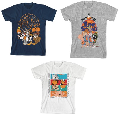 Space Jam Welcome To The Jam Youth 3-Pack Crew Neck Short Sleeve T-shirts