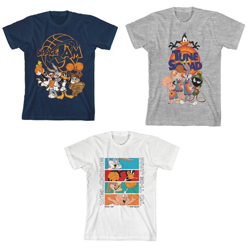 Space Jam Welcome To Jam Youth 3-pack Crew Neck Short Sleeve T-shirts : Target