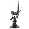 SPI Home Ocean Explorers – Mermaid and Turtle Brass Sculpture Large Coastal Fantasy Art, 26" Tall - 3 of 4