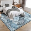 Area Rug, Rugs for Living Room, Washable Rug, Vintage Rugs for Entryway, Traditional Floor Cover, Thin Carpet, Kitchen Distressed Non Slip Mat - 2 of 4
