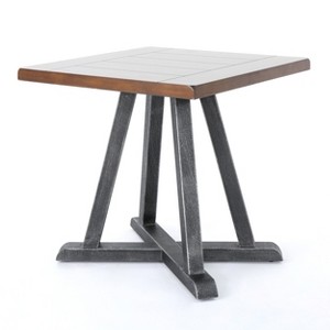 Orpheus Industrial End Table Rustic Wood - Christopher Knight Home