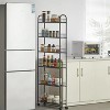 LunaLulinlk 6 Tier Storage Cart,Metal Kitchen Rolling Cart with Lockable Wheels & Baskets,6" Slim Storage Shelf for Kitchen - 4 of 4