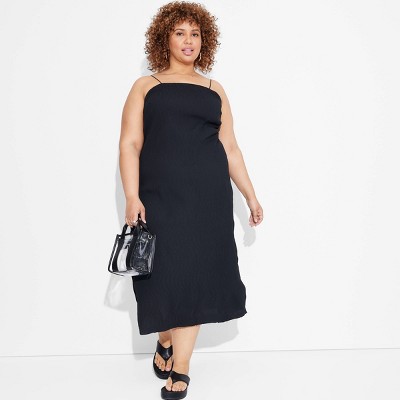 Women's Plisse Column Midi A-Line Dress - Wild Fable™
