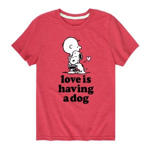 Boys' - Peanuts - Love Having Dog Short Sleeve Graphic T-Shirt - 1 of 4