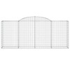 vidaXL Gabion Basket Set - Outdoor Garden Arched Retaining Wall, Galvanized Iron, Sound-Insulating, 118.1"x19.7"x47.2"/55.1" - 4 of 4