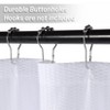Shower Curtain – GlowSol Water-Resistant Shower Liner with Buttonholes for Bathroom (1-Piece) - 4 of 4