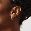 Black Bow Jewelry Small Shackle Link Screw Post Hoop Earrings in 14k Yellow Gold - 3 of 4