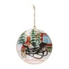 Metal Dogs in Sleigh Disc Ornament (Set of 6) - 3 of 3
