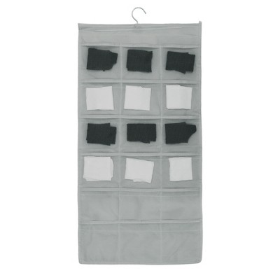 Unique Bargains Houseware 18-Pocket Double-Sided Hanging Closet Underwear Organizer
