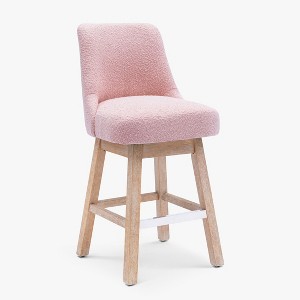 WestinTrends 26" Upholstered Swivel Counter Height Bar Stool - 1 of 4