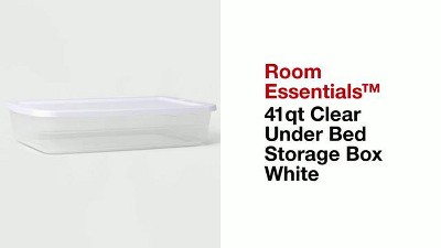 Homz 3421clrddc.02 Large 41 Quart Clear Plastic Under Bed Stackable Holiday Storage  Container With Red Snap Lock Lid, 2 Pack : Target