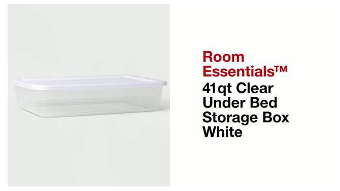 41qt Clear Under Bed Storage Box White - Room Essentials&#8482;, 2 of 14, play video